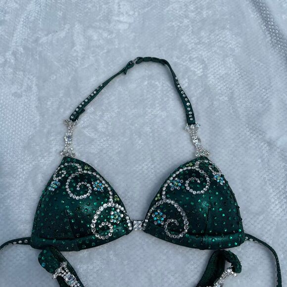EMERALD GREEN CRYSTALLINI BIKINI SET - Picture 3 of 8
